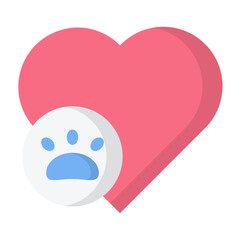 Obraz premium Pet Love Flat Icon