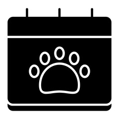 Pet Day Glyph Icon