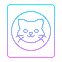 Cat Food Gradient Icon