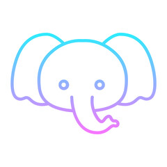 Elephant Gradient Icon