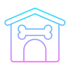 Dog House Gradient Icon