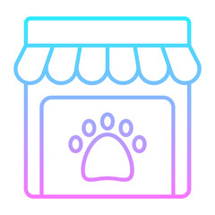 Pet Shop Gradient Icon