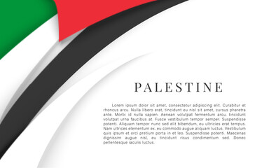 Palestine country flag and text