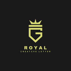 Letter g royal logo - obrazy, fototapety, plakaty