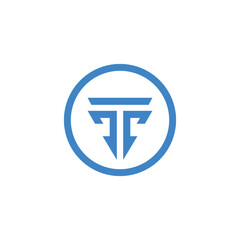 T monogram logo