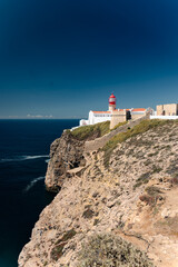 Fototapeta na wymiar Sagres - Portugal - lighthouse on the cliff