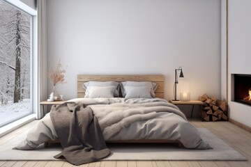 modern contemporary simple minimal easy comfort bedroom interior design background house beautiful design element concept daylight