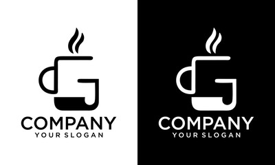 Letter G Logo Design Designed In The Shape Of A Coffee Cup