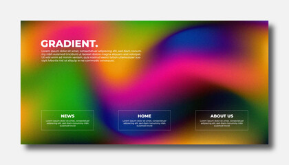 Modern trendy grainy gradient background, colorful abstract liquid 3d . Soft gradient backdrop with place for text. Futuristic design for banner, poster, cover, flyer, presentation, landing page