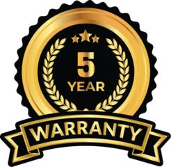 Fotobehang 5 years warranty badge and warranty seal stam © bd_stock