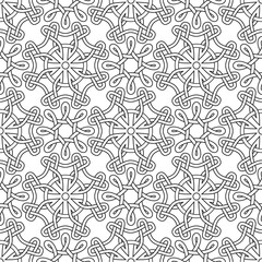 Vector seamless pattern. Modern stylish texture. Monochrome, linear abstract background.