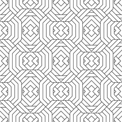 Obraz premium Vector seamless pattern. Modern stylish texture. Monochrome, linear abstract background.
