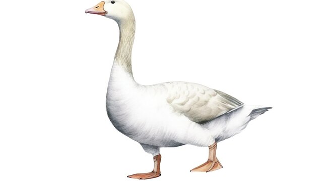 realistic illustration of a domestic goose