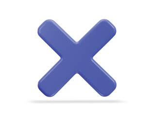 Obraz premium cross icon rejection symbol icon vector illustration