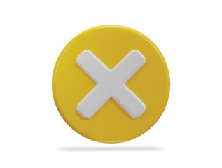 Obraz premium cross icon rejection symbol icon vector illustration