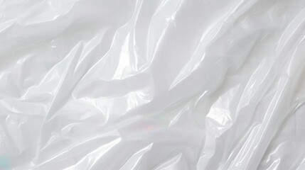 Obraz premium Transparant wrinkled plastic white plastic