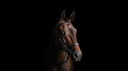 Portrait of a sport dressage horse - Powered by Adobe