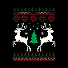 Fototapeta na wymiar Ugly Christmas Sweater Svg