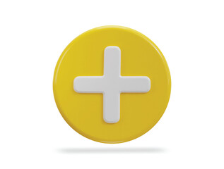 Fototapeta premium 3d plus icon vector illustration