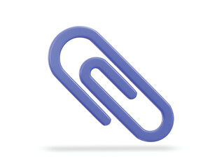 paper clip icon 3d rendering