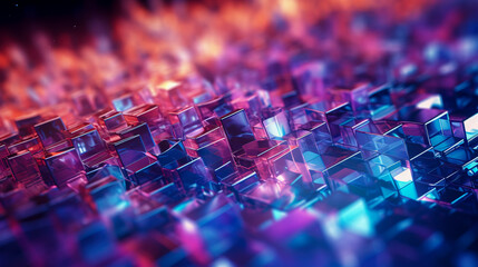 Fototapeta premium Vibrant Holographic Texture: A Symphony of Color and Light, created with Generative AI technology.