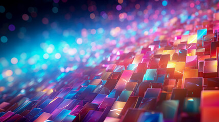 Obraz premium Vibrant Holographic Texture: A Symphony of Color and Light, created with Generative AI technology.