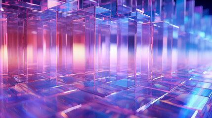 Vibrant Holographic Texture: A Symphony of Color and Light, created with Generative AI technology.