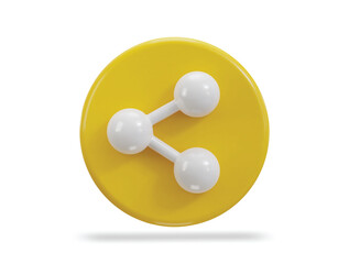 share icon 3d render