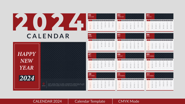 Stylish and Customizable Desk Calendar with Personalized Space for Your Photos, New Year Business Calendar 2024