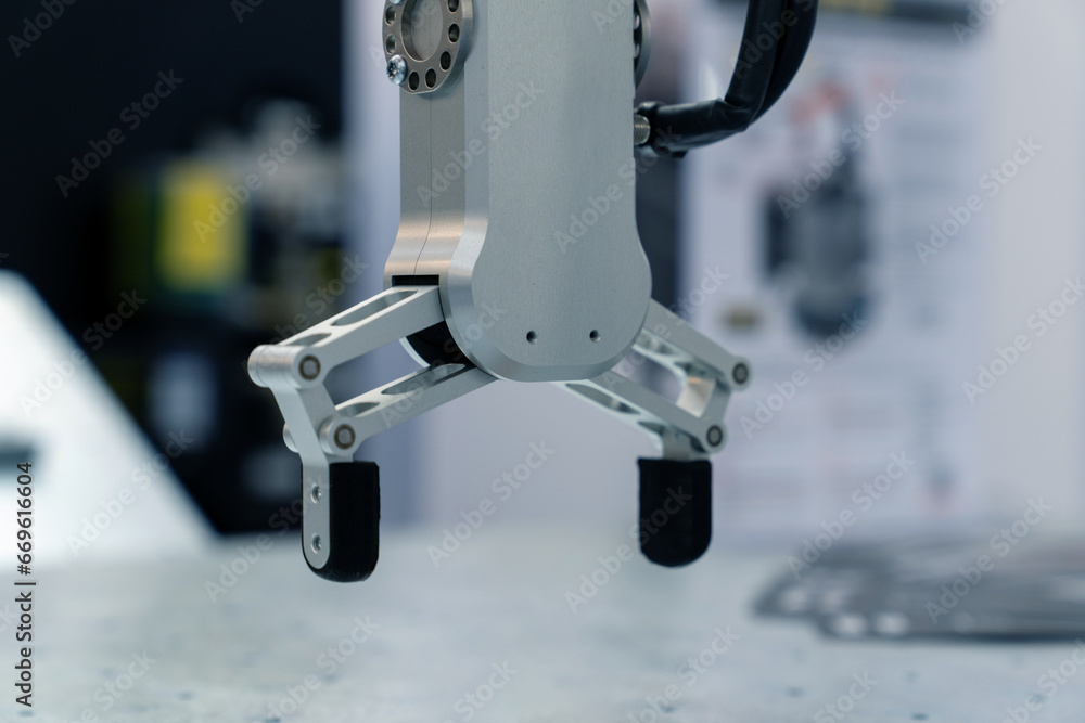 Poster Modern handling robot - robotic arm. Smart factory