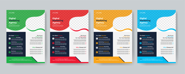 Modern Creative Corporate business, digital marketing agency flyer Brochure design, cover modern layout, annual report, poster, flyer in A4 template