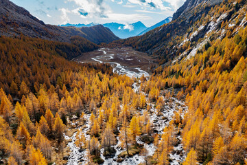 Locality Preda rossa in Val Masino, Valtellina, Italy, autumn view - 669617286