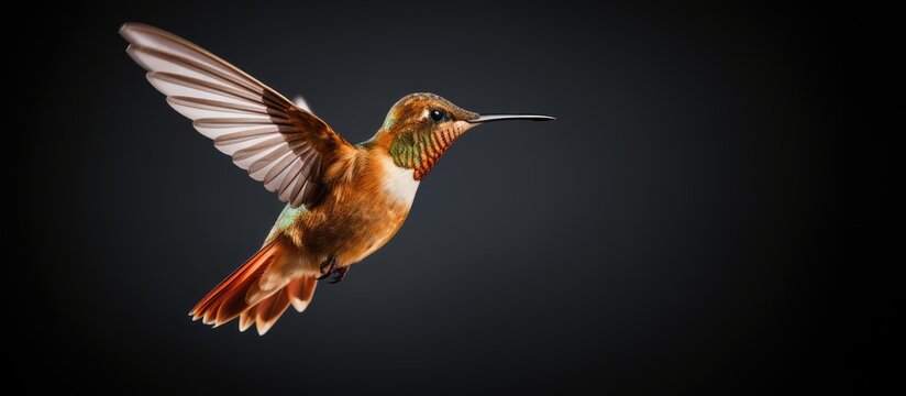 Flying Rufous Hummingbird