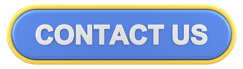 Contact us button. 3D illustration.