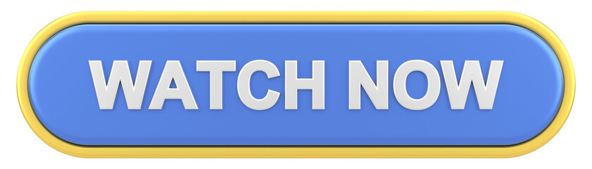 Watch now button. 3D illustration.