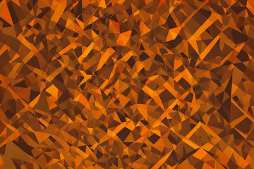 Geometric shapes abstract background in autumn colors, orange, yellow-brown