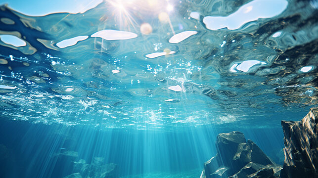 "Crystal Clear Intentions": Geometric patterns and water imagery convey purity and clarity.