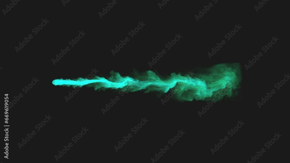 Poster Simulation of realistic smoke on a dark background. Footage for creating an intro. Rendering animation.