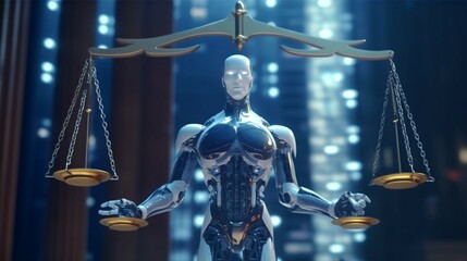 AI ethics or AI Law concept Developing generative ai