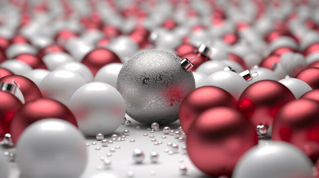 christmas balls and Christmas tree photo in the style generative ai
