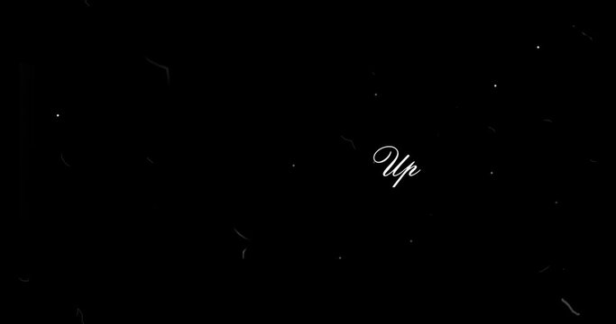 never give up motion text animation