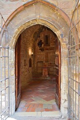Obraz premium view of the Oratory of San Francesco Piccolino, birthplace of Saint Francis of Assisi, in Umbria Italy