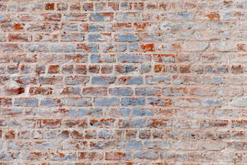 background of old rotten red brick wall