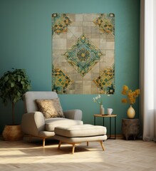 design scene with a sofa