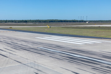 detail of touchdown area of a runway for big jets