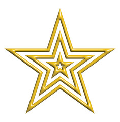 Obraz premium Metallic stars of various sizes
