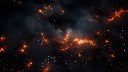 Fototapeta na wymiar Fire embers particles background