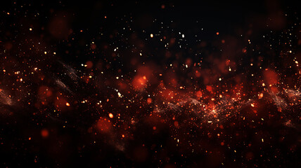 Fire embers particles background