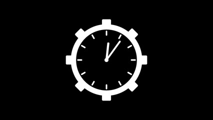 abstract new fast analog clock icon illustration 4k 