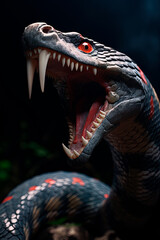 Fototapeta premium Snake attack. Reptiles. Generative AI